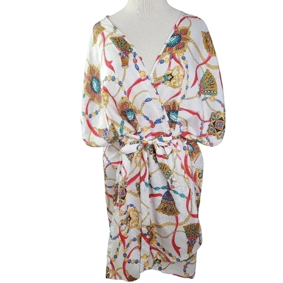 𝅺Bonjour Vintage Silky Robe - Picture 1 of 5